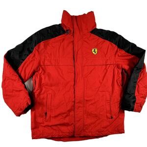 Ferrari Vintage 2002 men’s hooded full zip Racing Jacket Size L